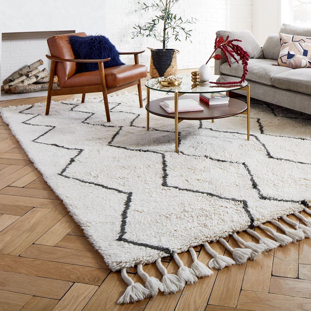 West elm ウールラグ　wool rug モロッコ製 West elm ウールラグ wool rug モロッコ製
